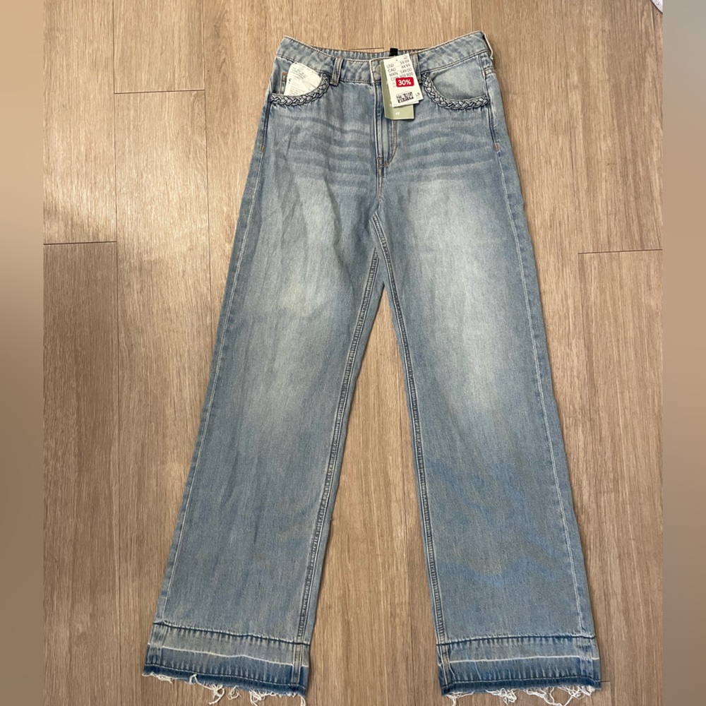 H&M Blue Straight Leg Jeans Classic Style